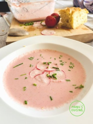 sopa fria de rabanete bio kalte radieschensuppe bio