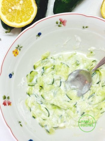 salada de pepino com limão bio gurkensalat mit zitrone bio