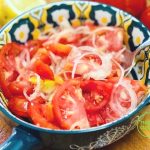 salada de tomate bio tomatensalat bio cebola zwiebel