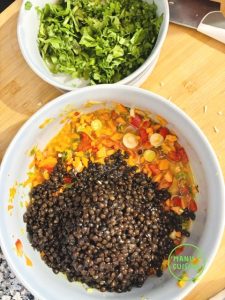 salada de lentilhas beluga com molho de laranja e lima bio beluga-linsensalat mit orangen-limetten-vinaigrette bio