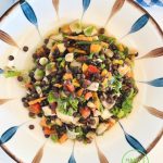 salada de lentilhas beluga com molho de laranja e lima bio beluga-linsensalat mit orangen-limetten-vinaigrette bio