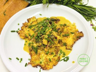 pilzgulasch mit rösti bio goulash de cogumelos com roesti bio