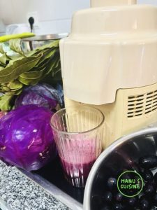couve-roxa com uvas bio blaukraut mit weintrauben bio