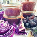 couve-roxa com uvas bio blaukraut mit weintrauben bio