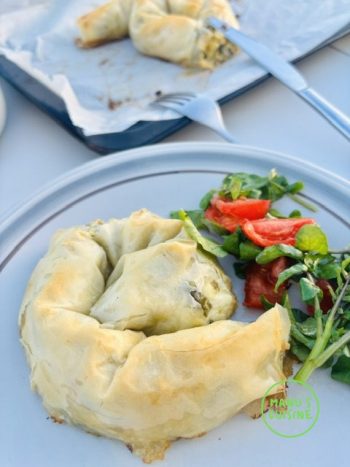 Fetaschnecken in filoteig bio caracois de feta em massa filo bio